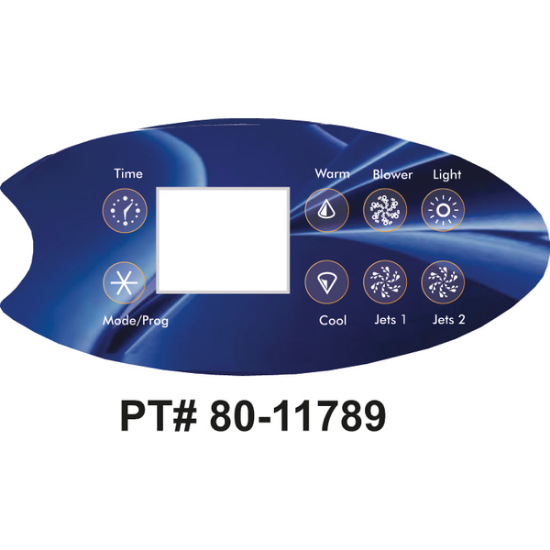 Balboa Series VL801D 8 Button Topside Overlay 80-11789-K