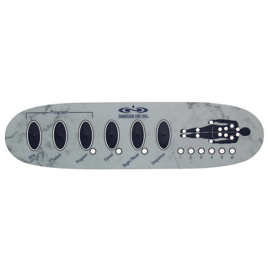 Dimension One Sequencer 6-Button Overlay 01560-355