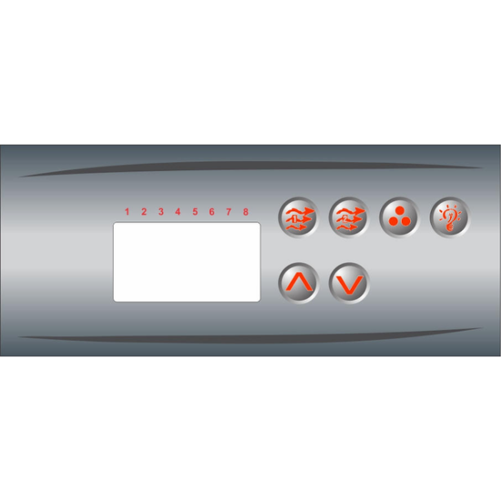 Gecko ECO-3 6-Button Keypad Overlay 80-0203-K