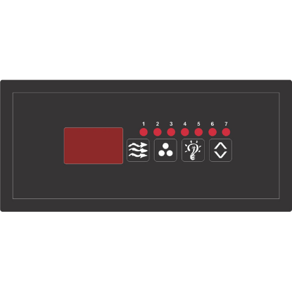 Gecko ECO-6 4-Button Keypad Overlay 80-0208-K