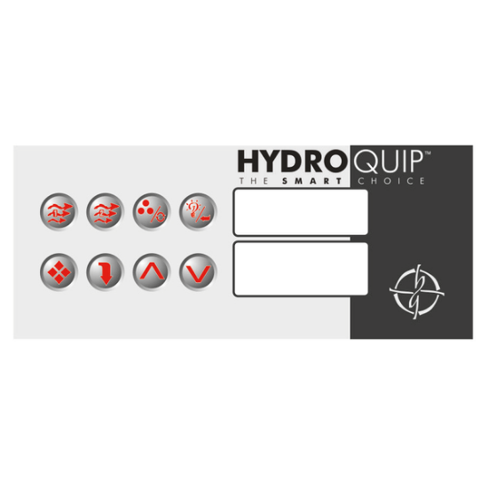 Gecko HT-2 8-Button Keypad Overlay 80-0211-K