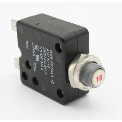Generic Panel Mount 15 Amp Breaker W58XB1A4A-15